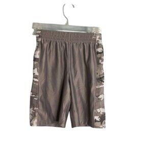 Athletech Size M 8 Shorts Boys Gray Camo Side Stripe Athletic